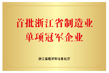 喜報！首批浙江省制造業(yè)單項冠軍企業(yè)！